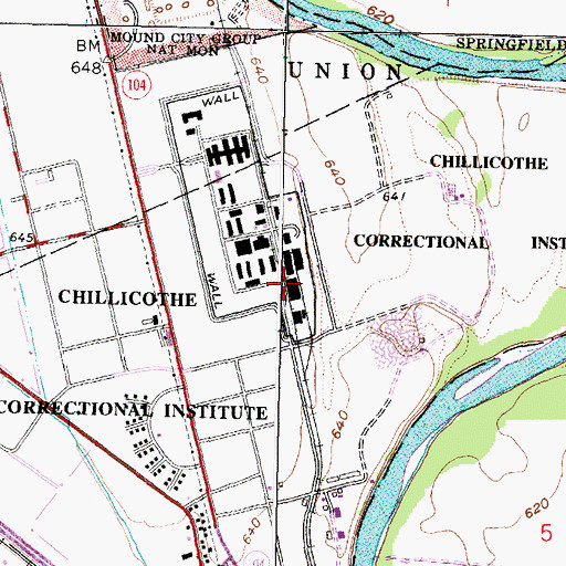 Topographic Map of Veterans Administration Hospital Heliport, OH