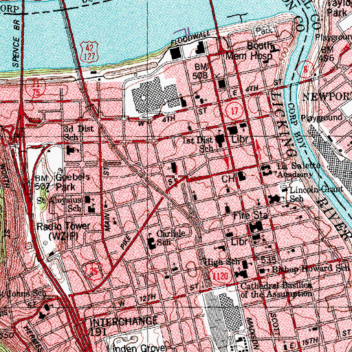 Topographic Map of 9 Newsport Heliport, OH