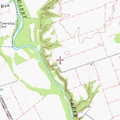 Topographic Map of Lindsey L S Airport, OH