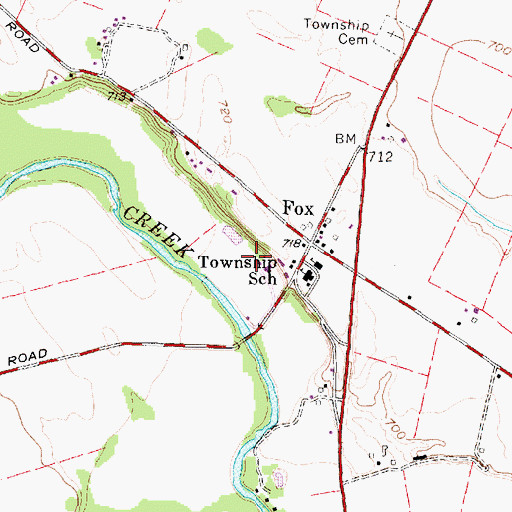 Topographic Map of Clarks Dream Strip, OH