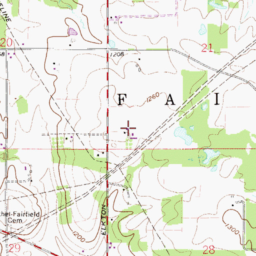 Topographic Map of York Aerodrome, OH