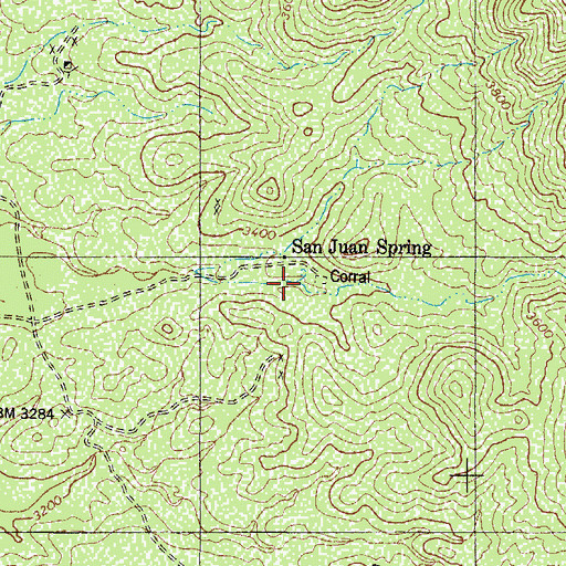 Topographic Map of San Juan Canyon, AZ