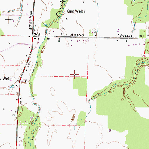 Topographic Map of Crocker Airport, OH