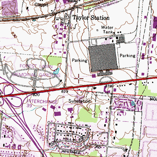 Topographic Map of Mount Carmel East Hospital Heliport, OH