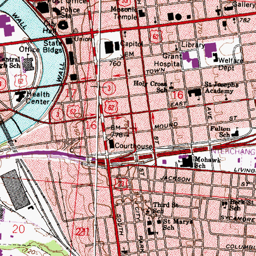 Topographic Map of Joseph Skilken and Company Heliport, OH