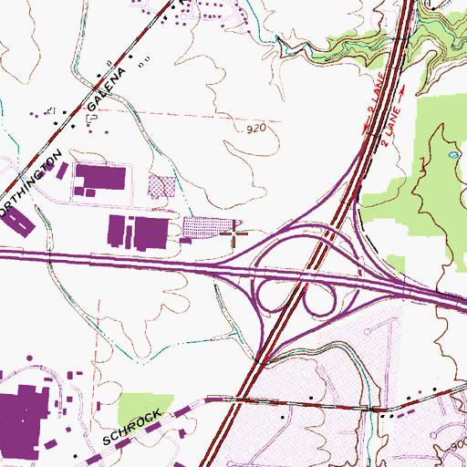 Topographic Map of Worthington Industries Heliport, OH