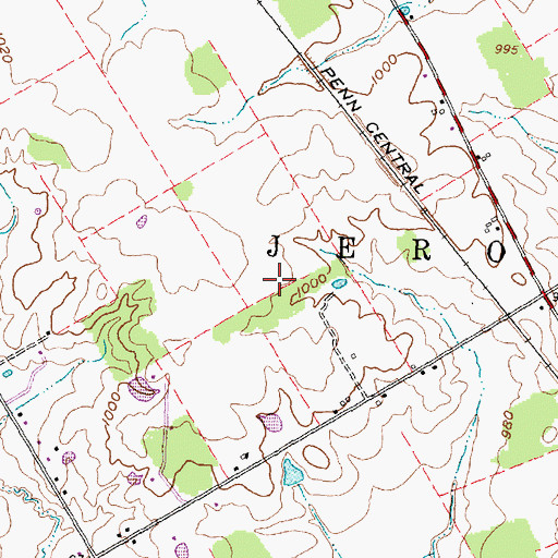 Topographic Map of J-Em Farm Airport (historical), OH