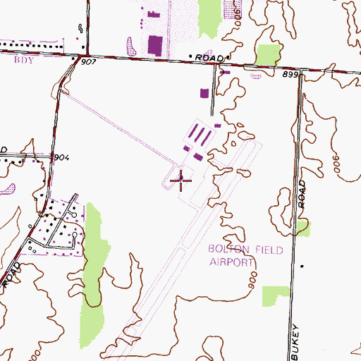 Topographic Map of Bolton Field, OH