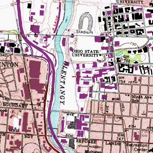 Topographic Map of Medical Center Heliport, OH