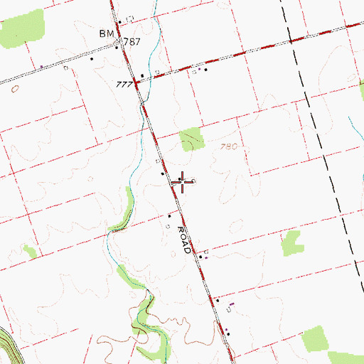 Topographic Map of Ronshausen Airport, OH