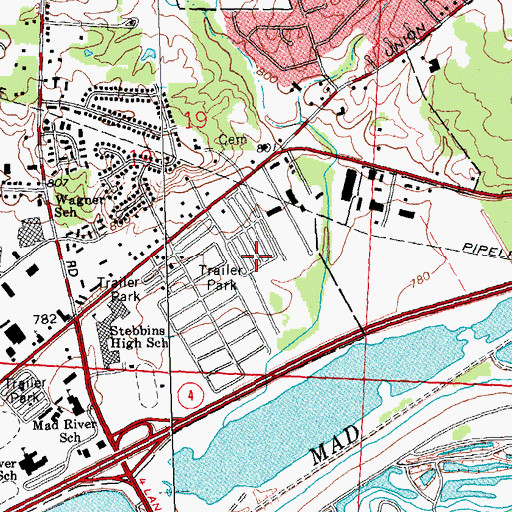 Topographic Map of Rogers Heliport, OH