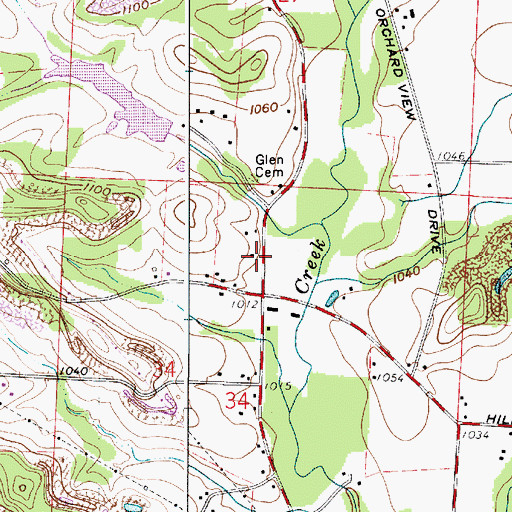 Topographic Map of Foltz Heliport, OH