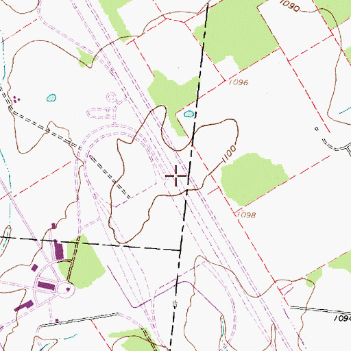 Topographic Map of Transportation Research Center of Ohio Airport, OH