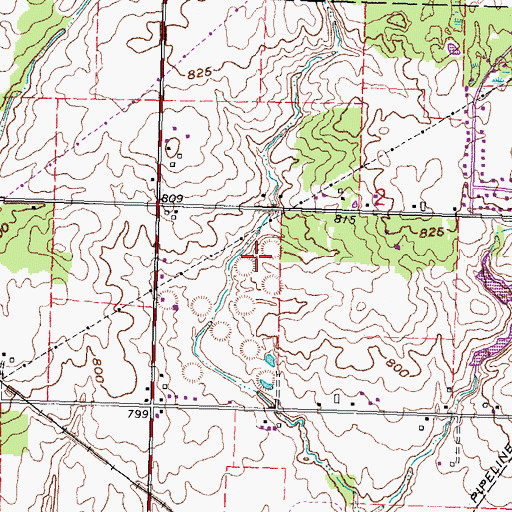 Topographic Map of Tathams' Airport, OH