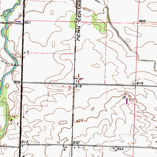 Topographic Map of Ferrell Airport, OH