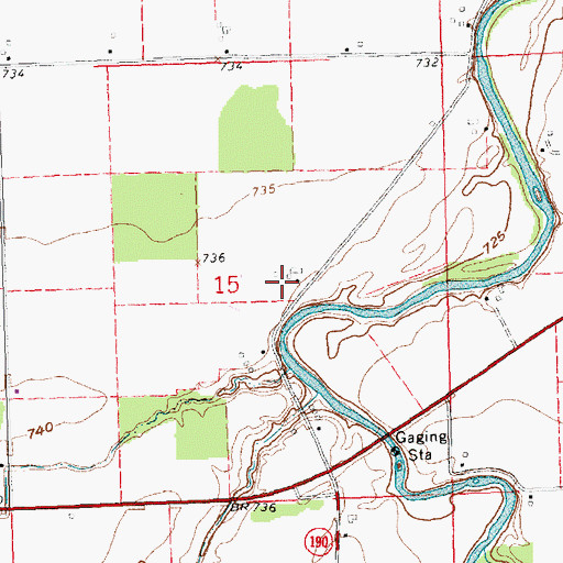 Topographic Map of Gerker Airfield, OH