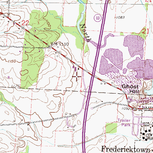 Topographic Map of Kokosing Heliport, OH