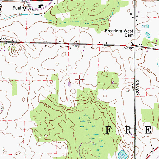 Topographic Map of Liberty Airpark (historical), OH