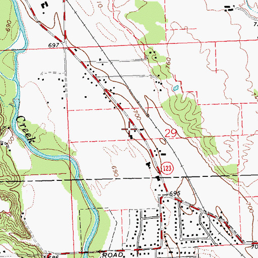 Topographic Map of Hummel Airport, OH