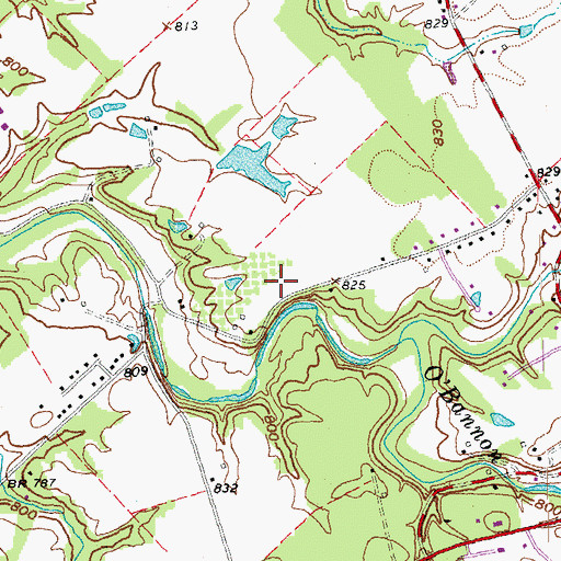 Topographic Map of Obannon Creek Aerodrome, OH