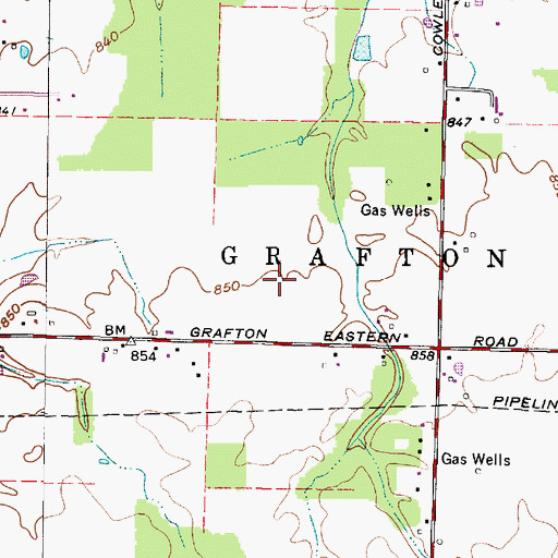 Topographic Map of Mole Airport, OH