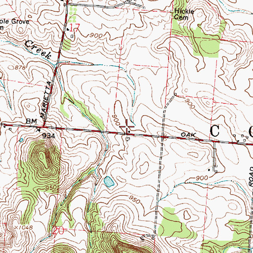 Topographic Map of Mission Field, OH