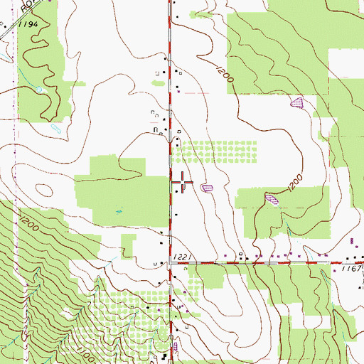 Topographic Map of Kenley Airport, OH