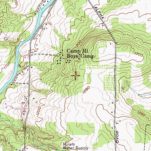 Topographic Map of Salt Box Airport (historical), OH