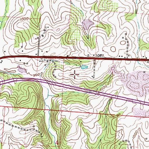 Topographic Map of Porter Airport, OH