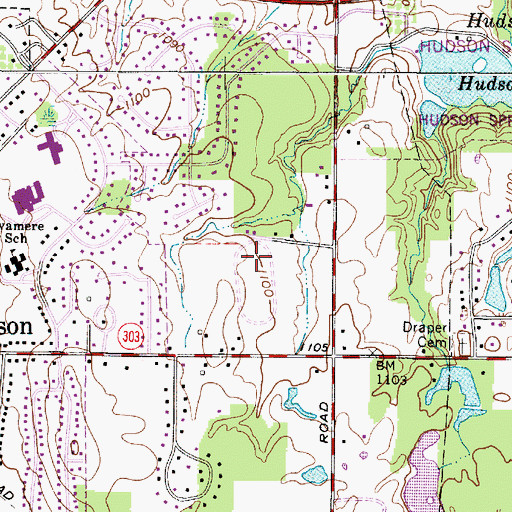 Topographic Map of Blades Landing Heliport, OH