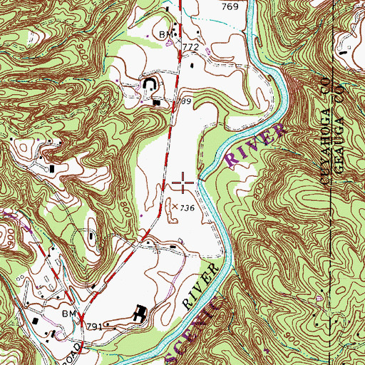 Topographic Map of Ingalls Airport (historical), OH