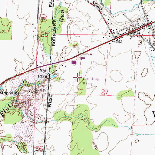 Topographic Map of Iberia Landing Strip (historical), OH