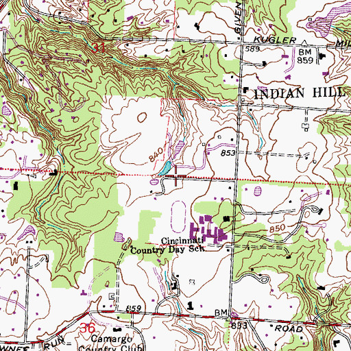 Topographic Map of Gallenstein Heliport, OH