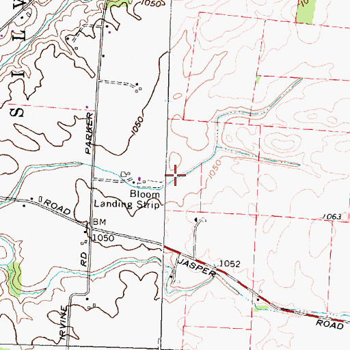 Topographic Map of Bloom Airport (historical), OH