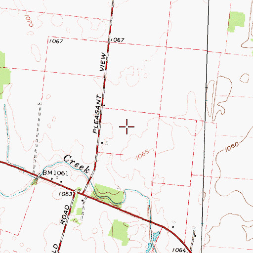 Topographic Map of Camstra Airport (historical), OH