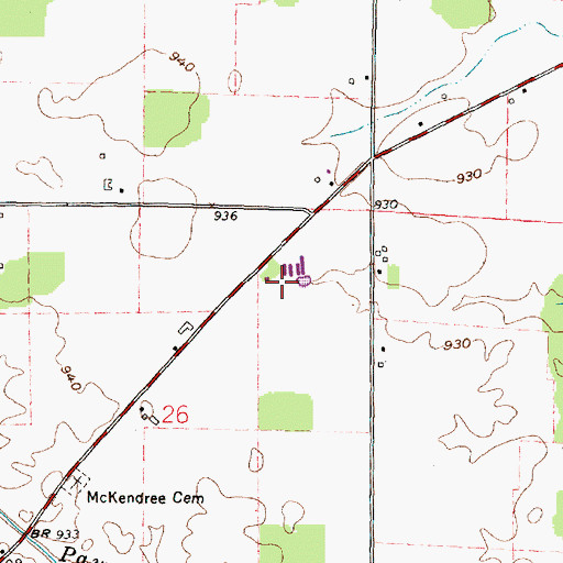 Topographic Map of Heilman Airport, OH