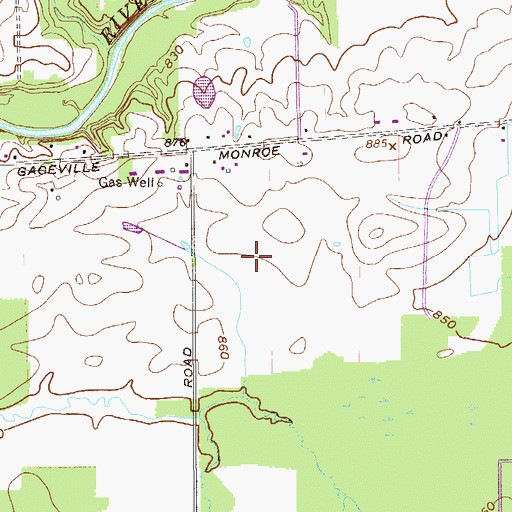 Topographic Map of Victor's Landing, OH