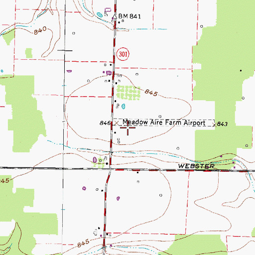 Topographic Map of Lagrange Airport, OH