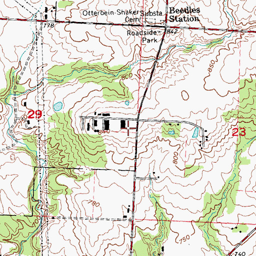 Topographic Map of District Number 8 Heliport, OH