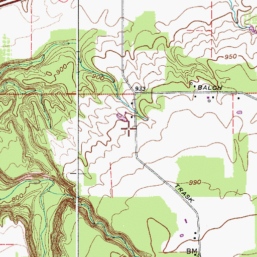 Topographic Map of Pheasant Run Airport, OH
