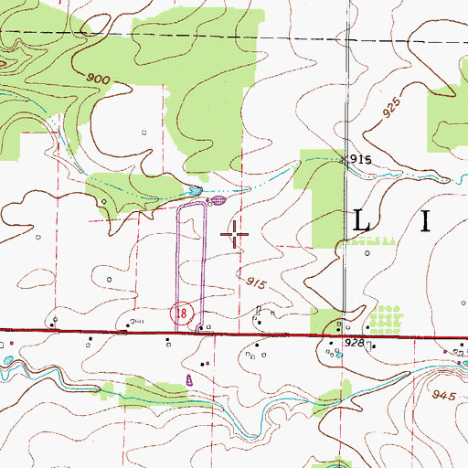 Topographic Map of Harris Corn Field Airport, OH