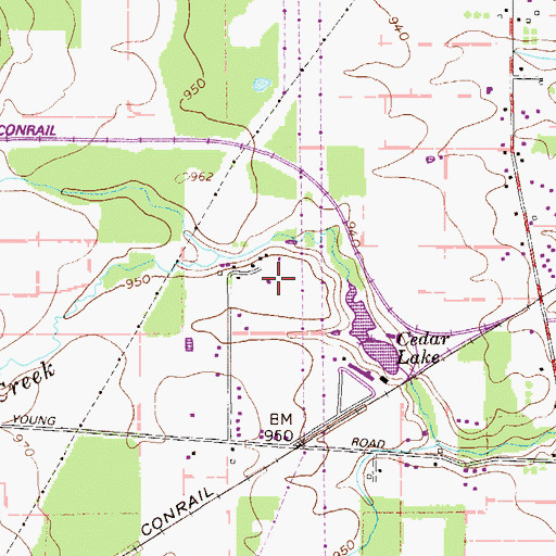 Topographic Map of Giovannone Airport, OH
