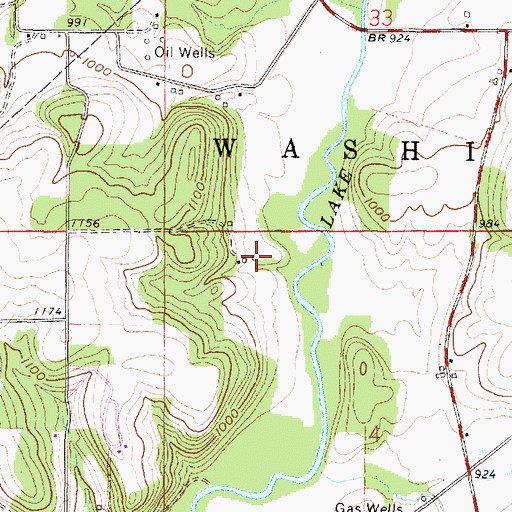 Topographic Map of Nesta Airport, OH
