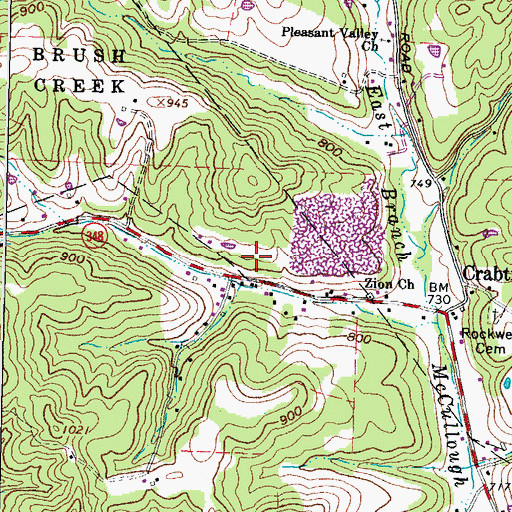 Topographic Map of Hidden Quarry Airport, OH