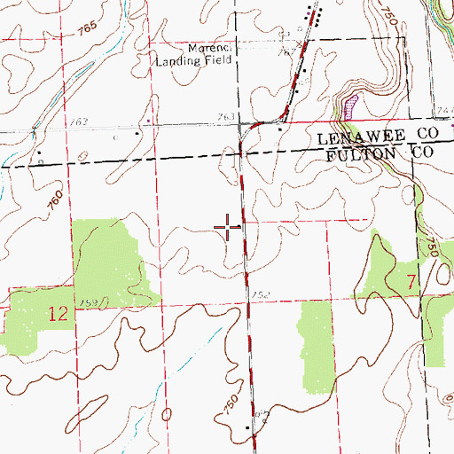 Topographic Map of Hochstetler Airport (historical), OH