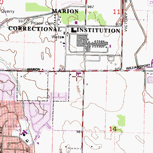 Topographic Map of Sheriffs Heliport, OH