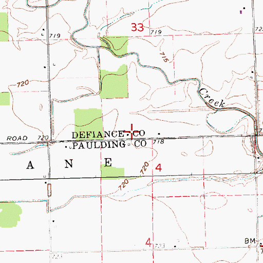 Topographic Map of Arend Airport, OH