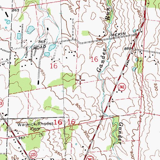 Topographic Map of Sycamore Hospital Heliport, OH
