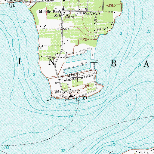 Topographic Map of Lonz Airport (historical), OH