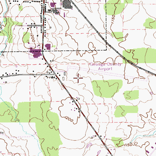 Topographic Map of Geauga County Airport, OH